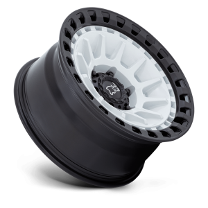 18" BLACK RHINO WHEELS BARRAGE BR009 GLOSS WHITE MATTE BLACK FINISH OFF-ROAD RIMS