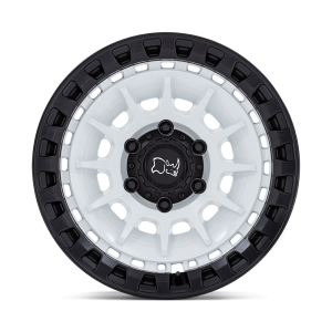18" BLACK RHINO WHEELS BARRAGE BR009 GLOSS WHITE MATTE BLACK FINISH OFF-ROAD RIMS