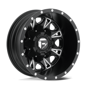 17" FUEL WHEELS D513 THROTTLE DUALLY MATTE BLACK MILLED FINISH OFF-ROAD RIMS