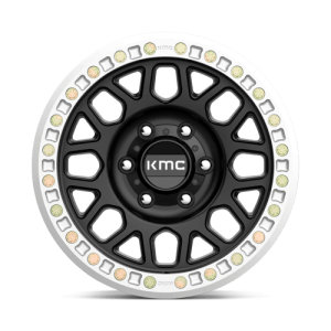 20" KMC WHEELS KM234 GRENADE DESERT BEADLOCK SATIN BLACK FINISH RIMS - Image 4