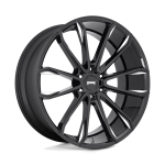 24" DUB WHEELS CLOUT S252 GLOSS BLACK MILLED FINISH RIMS