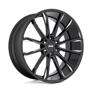 24" DUB WHEELS CLOUT S252 GLOSS BLACK MILLED FINISH RIMS