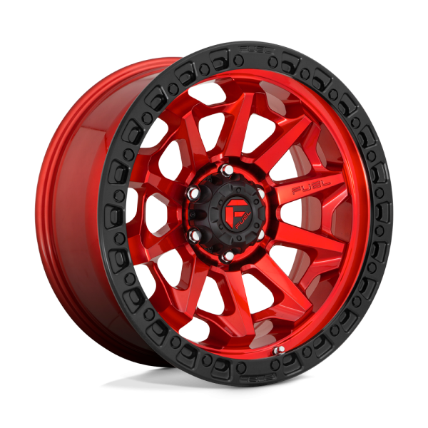 17" FUEL WHEELS D695 COVERT CANDY RED WITH BLACK RING OFF-ROAD RIMS
