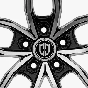20" CURVA CONCEPTS WHEELS CFF25 GLOSS BLACK MACHINED FORGED FINISH RIMS - Image 3