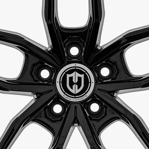 18" CURVA CONCEPTS WHEELS CFF25 GLOSS BLACK FORGED FINISH RIMS - Image 3