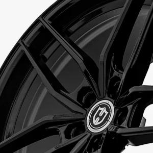 18" CURVA CONCEPTS WHEELS CFF25 GLOSS BLACK FORGED FINISH RIMS - Image 4