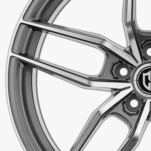 18" CURVA CONCEPTS WHEELS CFF25 GUNMETAL FORGED FINISH RIMS - Image 2