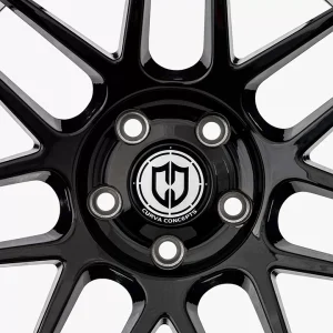 18" CURVA CONCEPTS WHEELS CFF300 GLOSS BLACK FORGED FINISH RIMS - Image 3