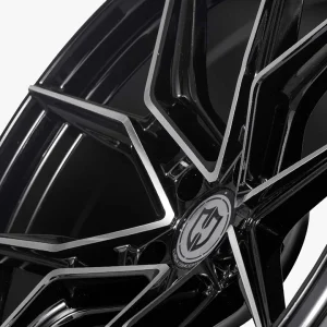 20" CURVA CONCEPTS WHEELS CFF43 GLOSS BLACK MACHINED FORGED FINISH RIMS - Image 4