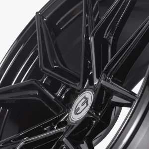20" CURVA CONCEPTS WHEELS CFF43 GLOSS BLACK FORGED FINISH RIMS - Image 4