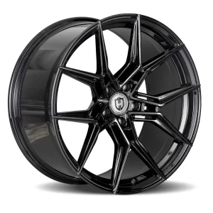 20" CURVA CONCEPTS WHEELS CFF43 GLOSS BLACK FORGED FINISH RIMS