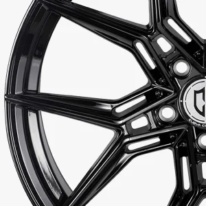 20" CURVA CONCEPTS WHEELS CFF43 GLOSS BLACK FORGED FINISH RIMS - Image 2