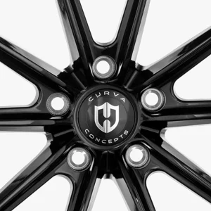 18" CURVA CONCEPTS WHEELS CFF46 GLOSS BLACK FORGED FINISH RIMS - Image 3