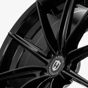 18" CURVA CONCEPTS WHEELS CFF46 GLOSS BLACK FORGED FINISH RIMS - Image 4