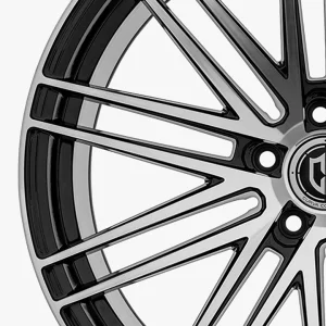 20" CURVA CONCEPTS WHEELS CFF50 GLOSS BLACK MACHINED FORGED FINISH RIMS - Image 2