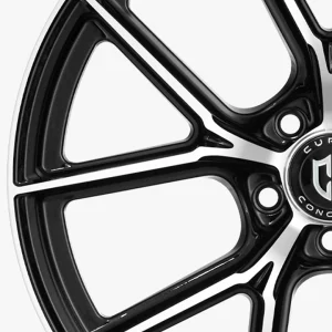 20" CURVA CONCEPTS WHEELS CFF70 GLOSS BLACK MACHINED FORGED FINISH RIMS - Image 2