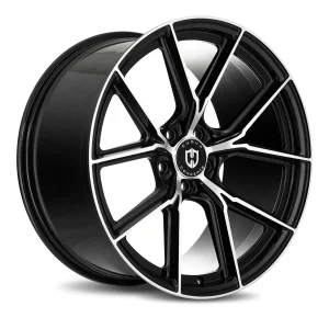 20" CURVA CONCEPTS WHEELS CFF70 GLOSS BLACK MACHINED FORGED FINISH RIMS
