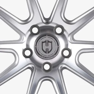 19" CURVA CONCEPTS WHEELS CFF72 SILVER MACHINED FACE SATIN FORGED FINISH RIMS - Image 3