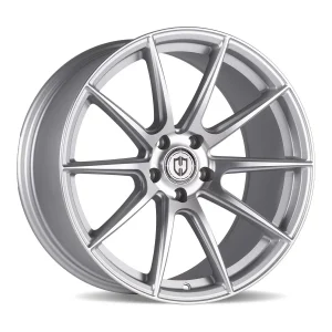 19" CURVA CONCEPTS WHEELS CFF72 SILVER MACHINED FACE SATIN FORGED FINISH RIMS