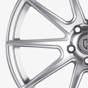 19" CURVA CONCEPTS WHEELS CFF72 SILVER MACHINED FACE SATIN FORGED FINISH RIMS - Image 2