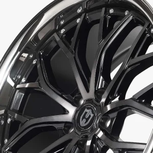20" CURVA CONCEPTS WHEELS CFF76 GLOSS BLACK MACHINED TINT SS LIP FORGED FINISH RIMS - Image 4