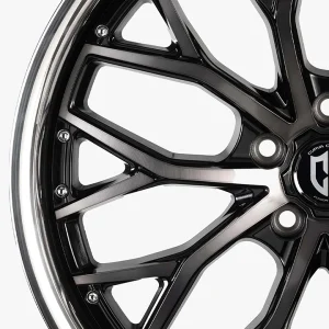 20" CURVA CONCEPTS WHEELS CFF76 GLOSS BLACK MACHINED TINT SS LIP FORGED FINISH RIMS - Image 2