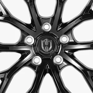 20" CURVA CONCEPTS WHEELS CFF76 GLOSS BLACK FORGED FINISH RIMS - Image 3