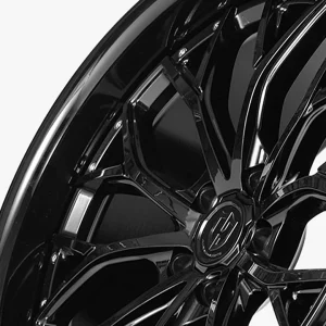 20" CURVA CONCEPTS WHEELS CFF76 GLOSS BLACK FORGED FINISH RIMS - Image 4