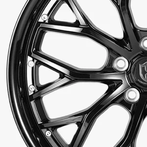 20" CURVA CONCEPTS WHEELS CFF76 GLOSS BLACK FORGED FINISH RIMS - Image 2