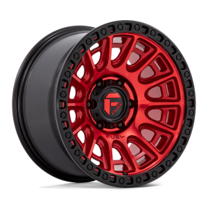17" FUEL WHEELS D834 CYCLE CNADY RED WITH BLACK RIN CROSSOVER RIMS