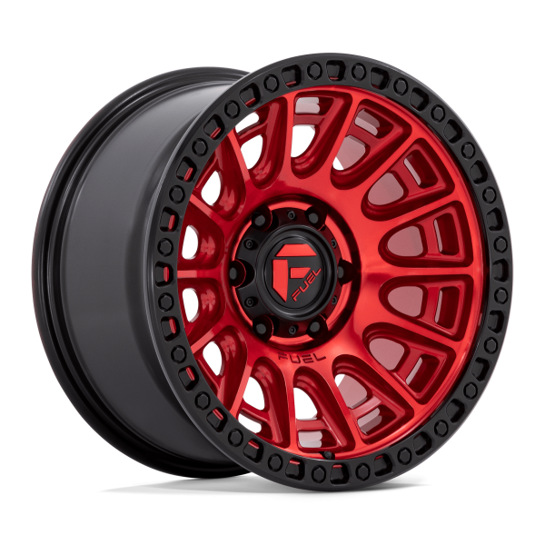 17" FUEL WHEELS D834 CYCLE CNADY RED WITH BLACK RIN CROSSOVER RIMS