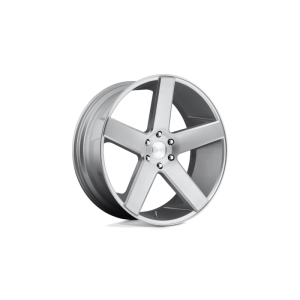 22" DUB WHEELS BALLER S218 GLOSS SILVER BRUSHED FINISH RIMS - Image 2
