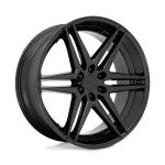 24" DUB WHEELS DIRTY DOG S268 GLOSS BLACK FINISH RIMS