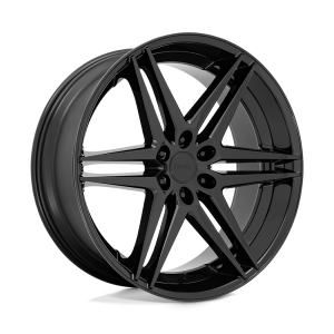 24" DUB WHEELS DIRTY DOG S268 GLOSS BLACK FINISH RIMS