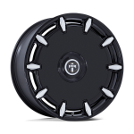 26" DUB WHEELS CHEEF DC271 GLOSS BLACK MILLED FINISH RIMS