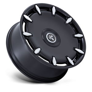 24" DUB WHEELS CHEEF DC271 GLOSS BLACK MILLED FINISH RIMS - Image 3