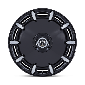 24" DUB WHEELS CHEEF DC271 GLOSS BLACK MILLED FINISH RIMS - Image 2