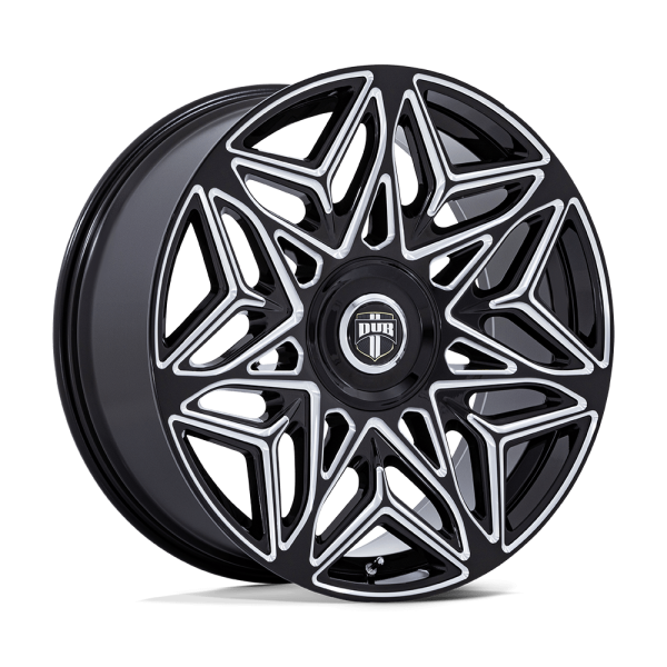24" DUB WHEELS ANOMALY DC274 GLOSS BLACK MILLED FINISH RIMS
