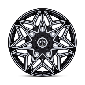 22" DUB WHEELS ANOMALY DC274 GLOSS BLACK MILLED FINISH RIMS - Image 2