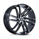 26" DUB WHEELS BLAZE DC275 GLOSS BLACK FINISH MACHINED FACE RIMS