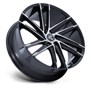 24" DUB WHEELS BLAZE DC275 GLOSS BLACK FINISH MACHINED FACE RIMS - Image 3