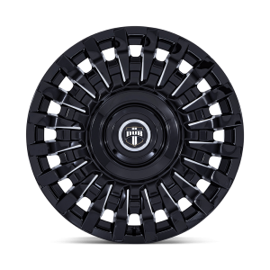 22" DUB WHEELS HONCHO DC272 GLOSS BLACK MILLED FINISH RIMS - Image 2