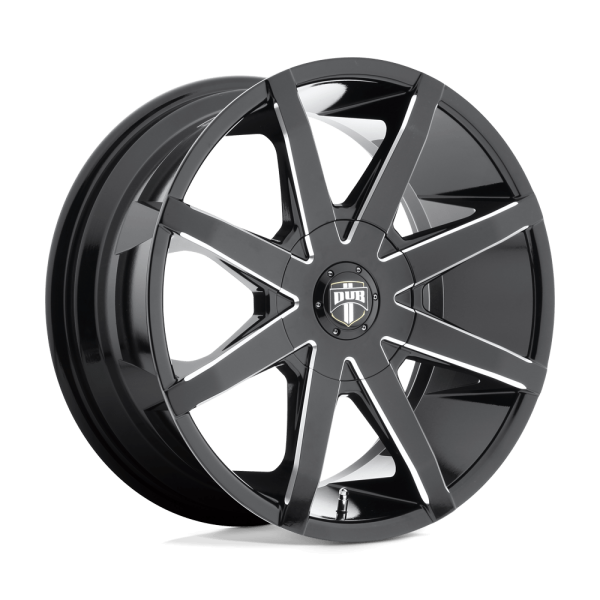 20" DUB WHEELS PUSH S109 GLOSS BLACK MILLED FINISH RIMS