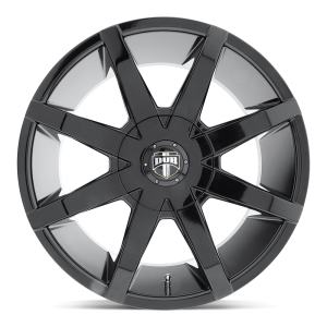 24" DUB WHEELS PUSH S110 GLOSS BLACK FINISH RIMS - Image 2