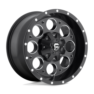 17" FUEL WHEELS D525 REVOLVER MATTE BLACK MILLED CROSSOVER SUV RIMS