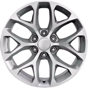 26" TOPLINE REPLICAS WHEELS V1182 SNOW FLAKE GLOSS SILVER FINISH RIMS  6x139 - Image 2