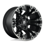 17" FUEL WHEELS D851 VAPOR MATTE BLACK WITH GRAY TINT OFF-ROAD RIMS