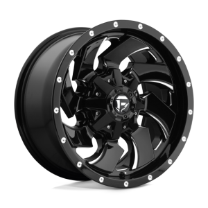 17" FUEL WHEELS D574 CLEAVER GLOSS BLACK MILLED FINISH OFF-ROAD RIMS