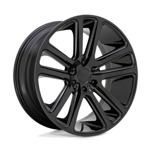 26" DUB WHEELS FLEX S256 GLOSS BLACK FINISH RIMS