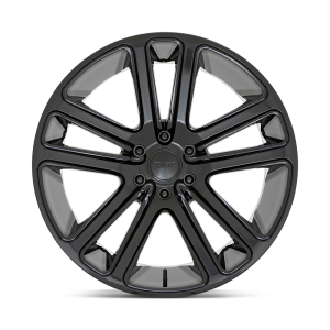 24" DUB WHEELS FLEX S256 GLOSS BLACK FINISH RIMS - Image 2